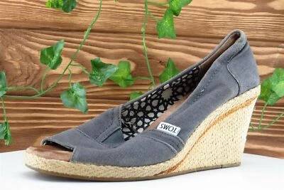 Zapatos Toms para mujer talla 8 M gris cuña tela Foto 1 de 4