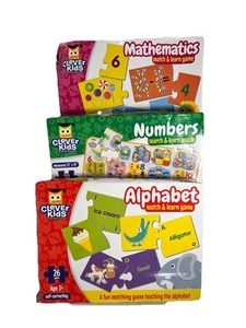 Children’s Educational Skill Development Puzzle Lot, Numbers, Alphabet, Math  - Picture 1 of 10