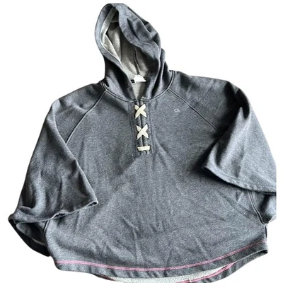 NWOT Girls Gap Sweatshirt Poncho Gray sz M - Image 1 of 2
