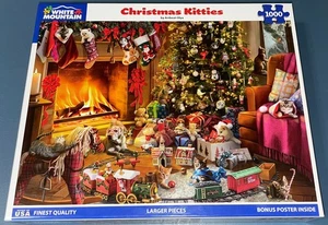 NEU White Mountain Weihnachten Kätzchen Puzzle 1000 Teile Urlaub - Bild 1 von 2