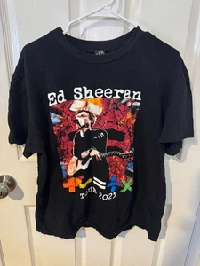 Ed Sheeran Mathematics America 2023 Tour T-Shirt Graphic Black Size LRG - Picture 1 of 4