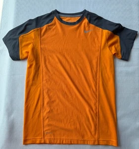 Nike ✔ Dri Fit Naranja Negro Manga Corta Transpirable Camiseta Talla En muy buen estado Juvenil XL - Imagen 1 de 7