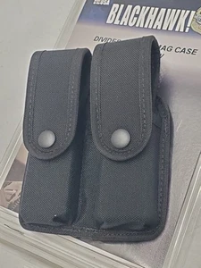 BLACKHAWK! Divided Double Magazine Pouch Single Stack Mag Cordura Black 44A056BK - Picture 1 of 9