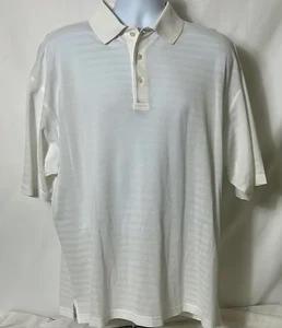 Nick Price Men’s Size XL White with White Stripes Golf Shirt Pullover Polo - Picture 1 of 8