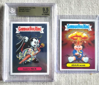 2013 Topps Garbage Pail Kids Chrome Series 1 - 8a Adam Bomb & Graded Nasty Nick - Image 1 of 4