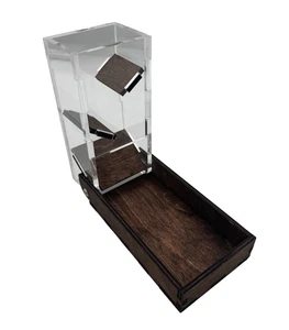 C4LABS TRAVEL PORTABLE DRAWBRIDGE DICE TOWER (BROWN) - Picture 1 of 5