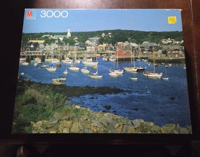 1987 Винтажный MB Magnum 3000 ПК головоломка 4550-7 Rockport Harbor MA новый/запечатанный 33 x 43 - Изображение 1 из 3