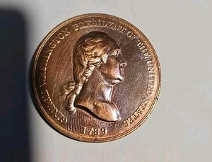 George Washington 1789 Bronze Coin Peace Friendship Medal - Picture 1 of 2