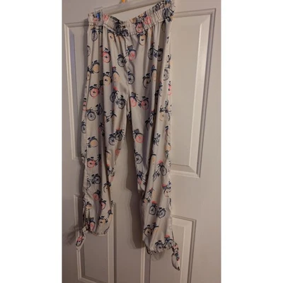 Pantalones de pijama de bicicleta Aerie con parte inferior de lazo, medianos, artísticos eclécticos boho Foto 1 de 4