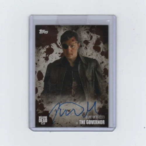 TOPPS WALKING DEAD TEMPORADA 5 DAVID MORRISSEY/GOBERNADOR TARJETA AUTÓGRAFA BARRO #/50!! Foto 1 de 1