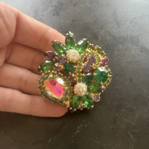 PIN BROCHE BÚHO VERDE SANDÍA REAL JULIANA D&E - IMPRESIONANTE - PIEZA DE LIBRO - Imagen 1 de 6