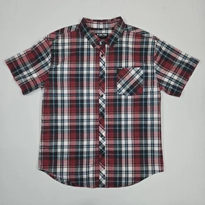 Zoo York Men XXL Plaid Button Shirt Red Black Blue Check Streetwear Skate Y2K - Picture 1 of 8