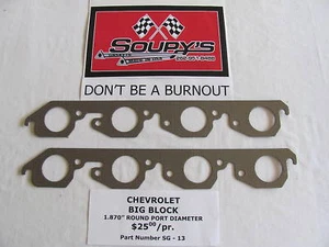 Juntas de escape Chevrolet Big Block (puerto redondo 1.870) - Imagen 1 de 1