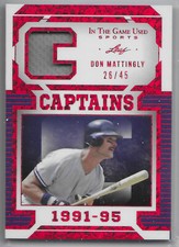 2022 Leaf In the Game Used Sports Captains Jersey Red Don Mattingly #26/45 C-07