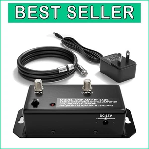 Heavy Duty Antenna Amplifier with RG6 Cable - Boost Your TV Signals Effortlessly - Photo 1 sur 10