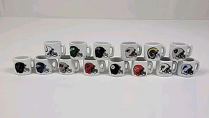 Lot Of 14 Collectible Miniature NFL Football Teams Mini Coffee Mug Cup 1.25" - Picture 1 of 14