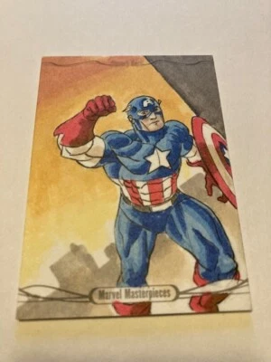 2016 Marvel Masterpieces Sketch Card Captain America - E.IAN - Image 1 of 3