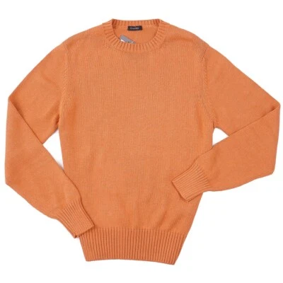 Suéter Cruciani Naranja Tejido Más Pesado Algodón Cuello Redondo S Pequeño Nuevo con Etiquetas Foto 1 de 4