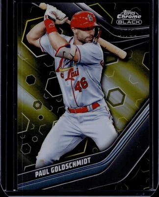 2023 Topps Chrome Black Baseball Paul Goldschmidt #4 Gold Refractor 01/50 - Image 1 of 2