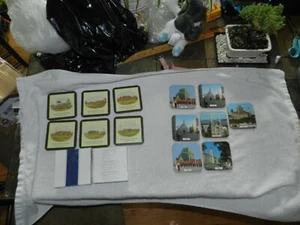 Pimpernel Famous British Golf Clubs  Coasters Set of 6 + Quebec 8 Pc set - Picture 1 of 7