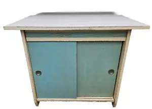 Retro 1950s 1960s Storage Kitchen / Pantry Cabinet Unit on Casters RARE - Picture 1 of 16