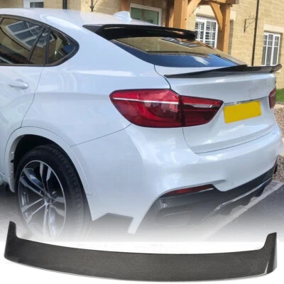 Alerón de techo trasero de carbono real para BMW X6 F16 F86 X6M 2015-18 Foto 1 de 4
