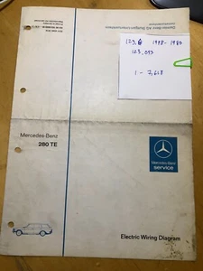 Genuine Mercedes Wiring Diagram 1978-1980 280 TE Euro Spec (123.093) - Picture 1 of 3