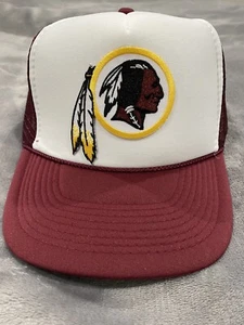 Classic Throwback Washington Redskins Embroidered Logo Trucker Snapback Cap Hat - Picture 1 of 4