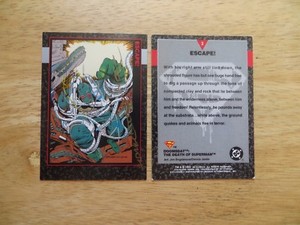 1992 SKYBOX DC DOOMSDAY THE DEATH OF SUPERMAN CARD # 3 SIGNED JON BOGDANOVE, POA