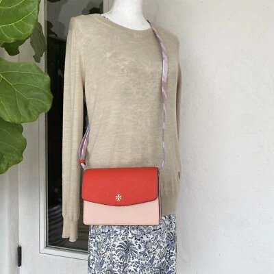 全新带标签 Tory Burch EMERSON 彩色黑色迷你单肩包 82332 — 第 1/4 张图片