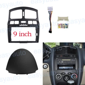 Panel de fascia con marco estéreo de radio de coche de 9"" con arnés para Hyundai Santa Fe 2000~06 - Imagen 1 de 8