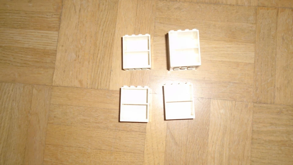 JOUET ancien brick LEGO SYSTEM VINTAGE 4 caisses meuble no espace train - Photo 1/2