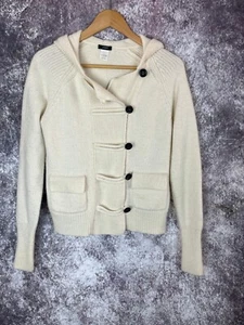 J. Crew Strickjacke Pullover Damen L Elfenbein Alpaka Merinowolle Landhaus Küste Nordic - Bild 1 von 10