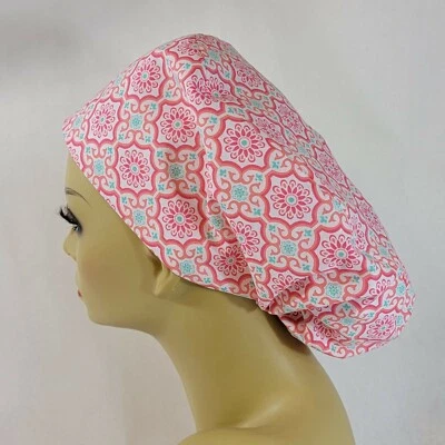 Women Scrub Hat, Surgical Cap, Scrub Cap, Nurses Hat, Pink,  Medical, USA Made - Image 1 of 4