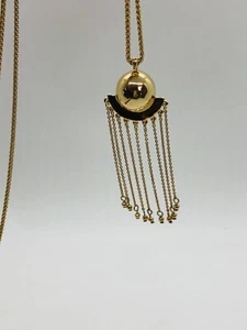 Ann Taylor goldfarbene Halskette mit Kugelanhänger neu mit Etikett Einzelhandel 39,50 $ - Bild 1 von 4