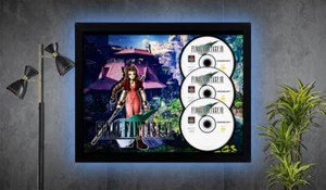 Final Fantasy VII Aerith - Gaming Art Display - 11"-14" Frame Disc Included - Picture 1 of 2