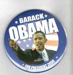 POLITICS PIN (2008) "Barack Obama For President '08" (USWA) - Picture 1 of 1