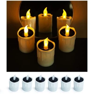 6 Pack Solar Candle Light Flameless Tea Lamp for Weddings Halloween Christmas - Picture 1 of 6
