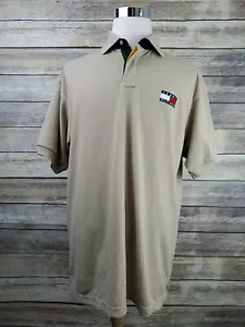 Camisa Polo Tommy Hilfiger Vintage Años 90 Beige Informal Adulto XXL EE. UU. Sin Stock Nueva con Etiquetas - Imagen 1 de 8