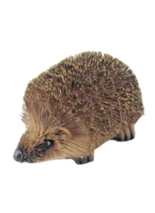 Hedgehog Crawling Small BRISTLEBRUSH STATUE ANIMAL ORNAMENT HANDMADE 13cm - Bild 1 von 1