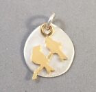 Kevin-N-Anna 14K Gold Plated Sterling Silver Charm Handmade Satin Finish SL86