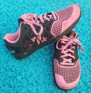 REEBOK CROSSFIT Womens Pink Black CF74 Athletic Shoes Size 9 workout Ropepro - Picture 1 of 9