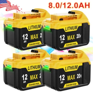 2Pack 20V For DeWalt 20 Volt Max XR 12.0AH Lithium Ion Battery DCB206-2 DCB205-2 - Picture 1 of 31