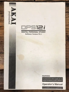 Akai Model DPS12i DPS 12i Personal Studio Owners / User Manual *Original* - Picture 1 of 1