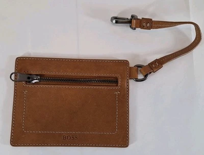 Hugo Boss Cuero Genuino Mini Cartera Delgada Portatarjetas Cambio Cartera Bolso sin asas Cartera Foto 1 de 4