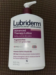 Loción hidratante para manos/cuerpo Lubriderm Advanced Therapy botella bomba 16 oz - Imagen 1 de 2