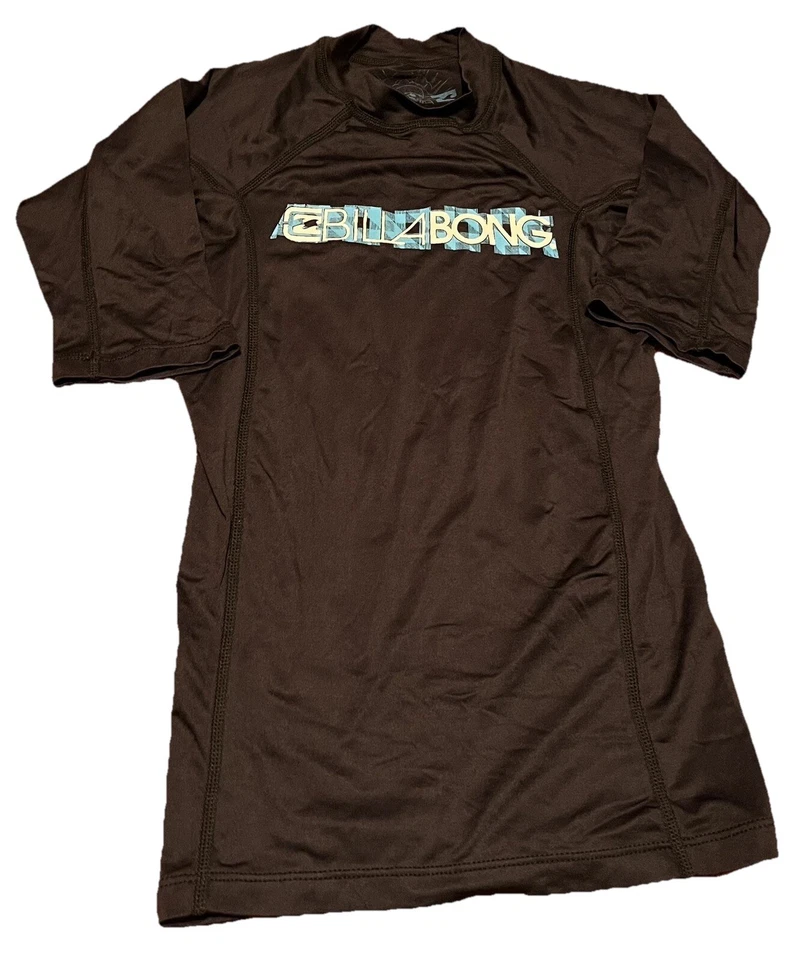 Protector contra erupciones manga corta Billabong negro y azul niños talla pequeña UPF 50 Foto 1 de 4