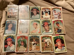 Lot (45) 1972 Topps Baseball Cards - All High Numbers - Most EX Corner Wear - Picture 1 of 4