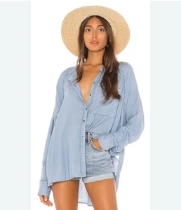 Camisa informal Free People azul cielo - Imagen 1 de 19