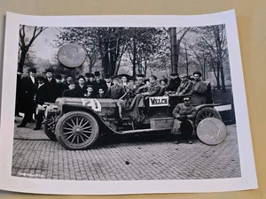 Vintage 1908 Welch Six Motor Car Automobile Race Car 8x10 B&W photo Brick Road - Picture 1 of 3